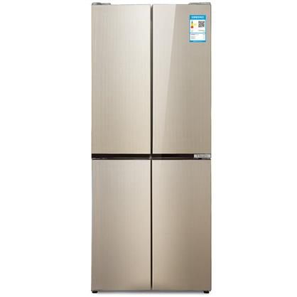 康佳冰箱BCD-386BX4S 386升十字對開(kāi)門冰箱 四門保鮮 不串味 拉絲面闆 低耗靜音(yīn) 家用(yòng)多門金(jīn)色 玻璃面闆